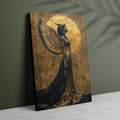 Bastet Art Nouveau Canvas Wall Art Egyptian Goddess of War Spiritual Decor