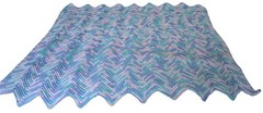 Handmade Crochet Throw Multicolor Ripple Afghan Blanket 36×38 in