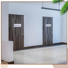 25 Pack Aluminum Name Plate Holders 8×3 Door Wall Office Sign