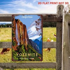 Yosemite National Park California Vintage Metal Sign Rustic Home Wall Decoration