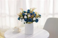 Elegant 24-Piece Dark Blue Silk Roses – Perfect for Home, Weddings, and Events