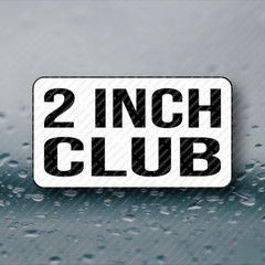 2 INCH CLUB stickers labels decals sticker label decal prank gag joke 25-250pcs