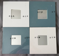 IKEA MALMA 10×10 in Glass Square Photo Frame 26×26 cm Blue/White