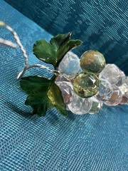 Vintage Lucite Acrylic Grapes 9” MCM Retro Fruit Decor Cluster
