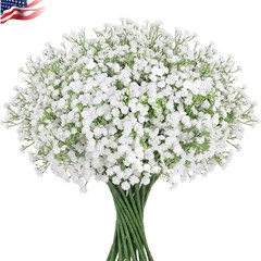 30Pcs Baby Breath Artificial Flowers Fake Babys Breath Gypsophila Flowers Bulk