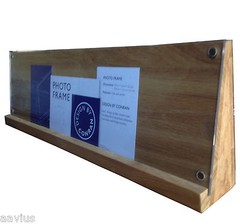 Conran Designer Tabletop/Hanging Freestanding Wood Acrylic Photo Frame Oak $150