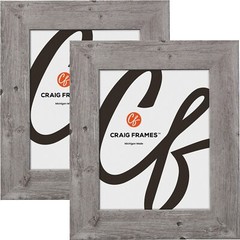 American Barn, 2″ Grey Faux Barnwood Picture Frame, 4×5 – 24×36, 2-Pack