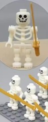 3x ☠️ Figure set Skeleton Army Soldiers Building Blocks Halloween Figures Blocks