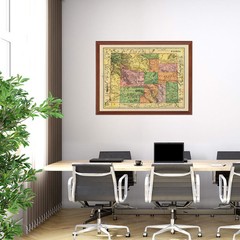 Old Map of Wyoming 1909 – Vintage Wyoming Art