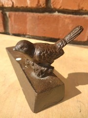 Vintage Cast Iron Bird Doorstop Wedge Decorative Heavy Rustic Door Stop 6.25″