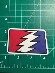 North Dakota Stealie – Grateful Dead – Laminated Vinyl Sticker 2″x3″